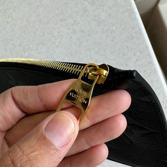LOUIS VUITTON Neverfull MM/GM Black Empreinte pouch/pochette wrist clutch - Picture 4 of 7